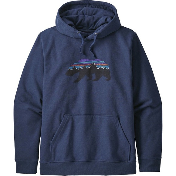 Patagonia Fitz Roy Bear Uprisal Hoodie Men's Navy Blue - Picture 1 of 8